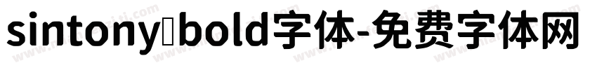 sintony bold字体字体转换